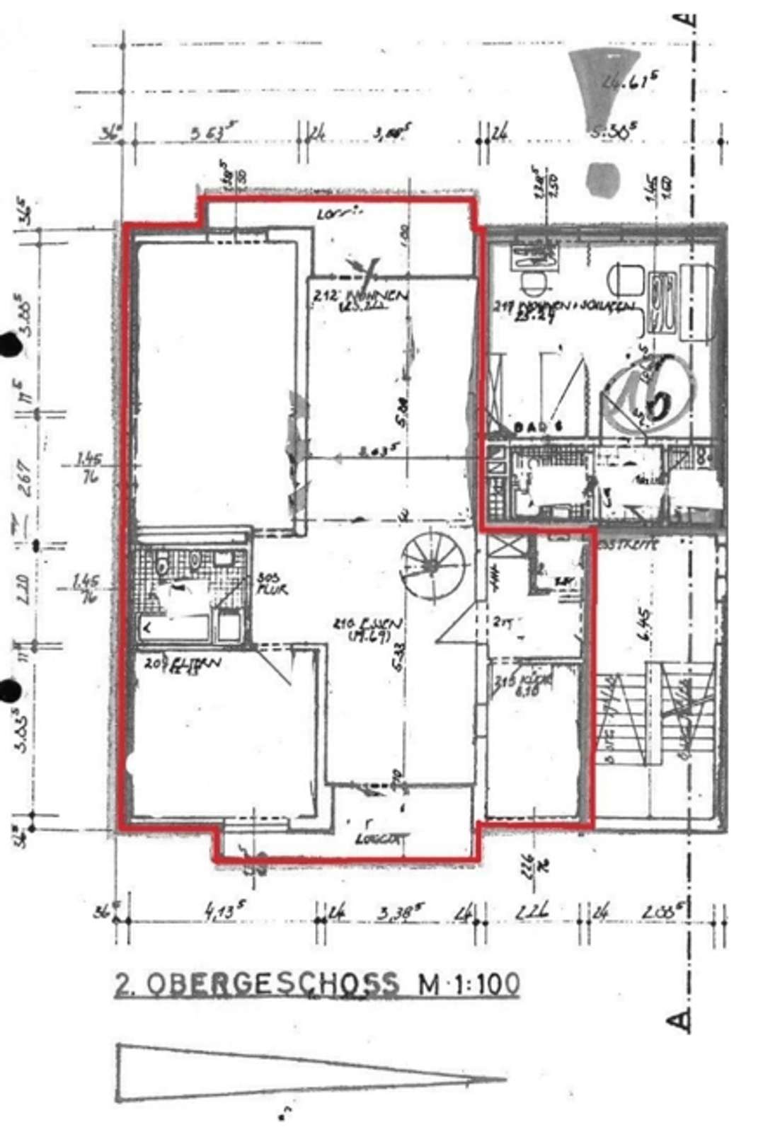 Attraktive und geräumige 4-Zimmer-Maisonette-Wohnung mit Loggia und Kamin in Göttingen