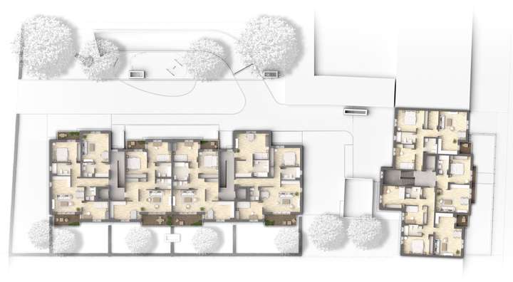 Grundriss gesamte Häuser