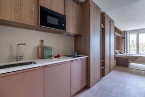 Möbliertes Studio Standard mit Gemeinschaftsflächen: Padelplatz, Fitness, Dachterrasse & mehr – Buschkrugallee 64, 12359 Britz, Berlin – Vorschaubild 5