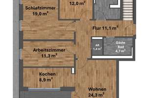4-Zi-Penthouse Neubau mit privater Dachterrasse in Toplage am Beutlerpark – Die vollständige Adresse der Immobilie erhältst du vom Anbieter., 1217 Südvorstadt-Ost, Dresden – Vorschaubild 4