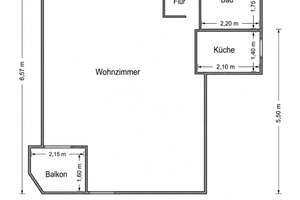 Gepflegte 1-Raum-Wohnung mit Balkon und Einbauküche in Darmstadt/Kranichstein – Siemensstraße 12, 64289 Kranichstein, Darmstadt – Vorschaubild 9
