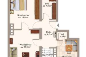 Schöne möblierte 2,5-Zi.-Wohnung in Neuhausen - Landshuter Allee – Die vollständige Adresse der Immobilie erhältst du vom Anbieter., 80637 Dom Pedro, München – Vorschaubild 15