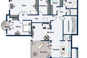 Charmantes 5 Zi.- Penthouse mit Aufzug und Dachterrasse in Bestlage! – Die vollständige Adresse der Immobilie erhältst du vom Anbieter., 22087 Hohenfelde, Hamburg – Vorschaubild 22
