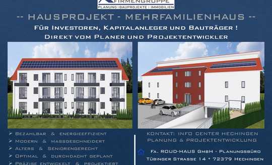 + EXKLUSIVES MEHRFAMILIENHAUS-PROJEKT MIT BAUGENEHMIGUNG! +