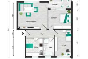 SANIERT EINZIEHEN // 3 ZIMMER-BALKON-WOHNUNG MIT NEUER EINBAUKÜCHE – Vorgarten 1A, 38104 Volkmarode, Braunschweig – Vorschaubild 12