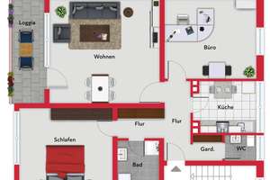 Vermietete 3-Zimmer-Wohnung 
mit Loggia im "Ehnernviertel" – Die vollständige Adresse der Immobilie erhältst du vom Anbieter., 26121 Ehnernviertel, Oldenburg (Oldenburg) – Vorschaubild 11