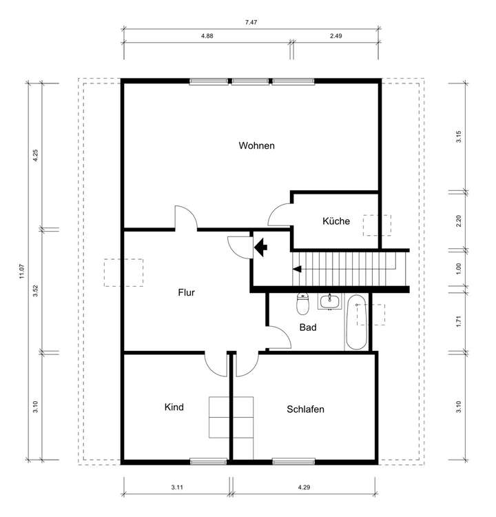 Grundriss Dachgeschoss