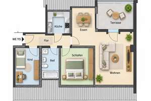 Wohnen über den Dächern von Magdeburg – 3-Raum-Wohnung mit Dachterrasse – 39108 Stadtfeld Ost, Magdeburg – Vorschaubild 9