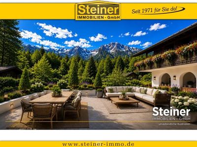Grainau: 3-Zimmer-Wohnung ca. 95 m², Terrasse 80 m², eigener Garten, Keller, EBK, Duplex