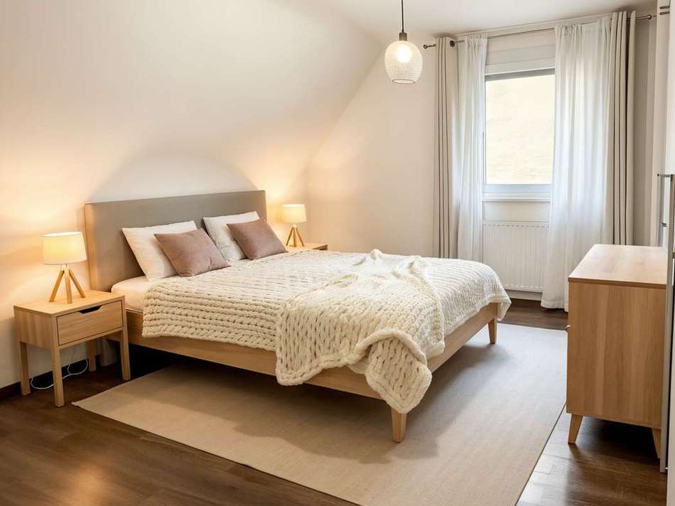 Schlafzimmer - mit Einrichtung