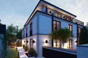 Herzogpark - exklusives Penthaus, ua. Wohnen-Kochen 92 m², Kamin, EBK, Aufzug bis in die Wohnung