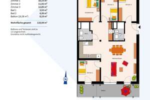 Barrierefreie 5-Zimmer-Neubauwohnung – Die vollständige Adresse der Immobilie erhältst du vom Anbieter., 69126 Rohrbach, Heidelberg – Vorschaubild 3