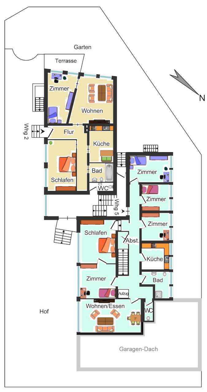 Wohnungen 2 und 5 (EG hinte...