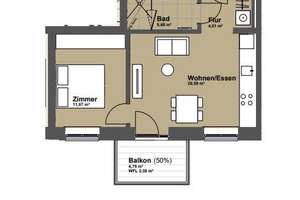 KRONSRODE | NEUBAU | Moderne 2-Zimmer-Wohnung mit Balkon und Einbauküche (optional) – Rosalind-Franklin-Allee  20, 30539 Bemerode, Hannover – Vorschaubild 10