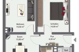 Stadtgrenze Ohligs/Hilden. Vermietet. 
1. Obergeschoss. Zwei Balkone. – 42697 Ohligs/Aufderhöhe/Merscheid, Solingen – Vorschaubild 15