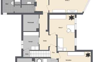 Viel Platz zum Leben: Einfamilienhaus mit Garten, Kamin und Rückzugsorten – Die vollständige Adresse der Immobilie erhältst du vom Anbieter., 89155 Erbach – Vorschaubild 16