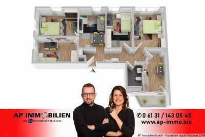 *Provisionfrei f.d. Käufer* 5 Zimmer-WHG mit Innenhof-Balkon in Bestlage - aktuell vermietet
