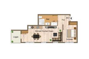 Modernes Appartement mit Einbauküche, Loggia und Stellplatz – Hohensteiner Straße 44, 9366 Stollberg/Erzgebirge – Vorschaubild 3