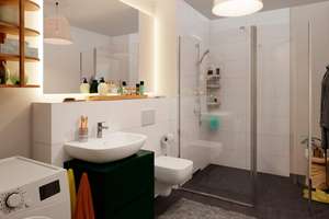 Maisonettewohnung mit Balkon und Dachterrasse sowie zwei Bädern – Lilli-Marx-Straße 2, 40597 Benrath, Düsseldorf – Vorschaubild 2