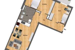 Barrierefreie 3-Zimmer-Wohnung – komfortables Wohnen im Alter + 1 Monat mietfrei – Durlacher Straße 60, 75172 Weststadt, Pforzheim – Vorschaubild 10