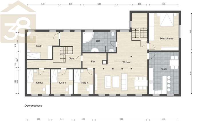 Grundriss Obergeschoss