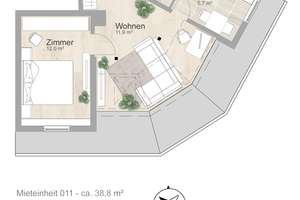 Gemütliche 2-Zimmer-Dachgeschosswohnung in Leipzig-Eutritzsch – Schiebestr. 2, 4129 Eutritzsch, Leipzig – Vorschaubild 8