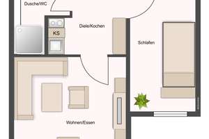 Bezugsfrei! Renovierte 1,5-Zimmer-Wohnung! – Troppauer Straße 19, 1279 Laubegast, Dresden – Vorschaubild 4