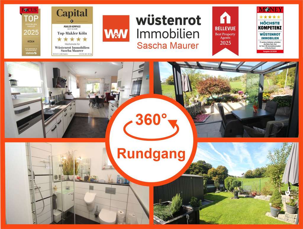 Mit 3D: Einfamilienhaus mit schön angelegtem Garten und dem Blick ins Grüne!