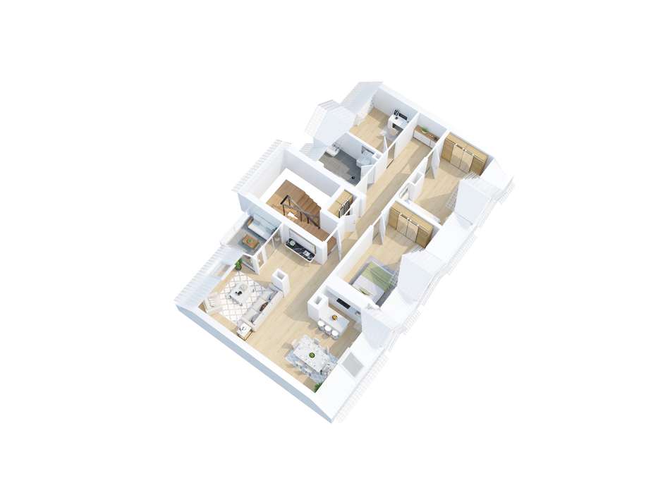 Wohnbereich mit Dachterrasse