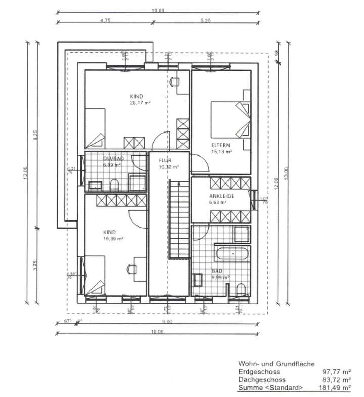 Grundriss Obergeschoss Haus1