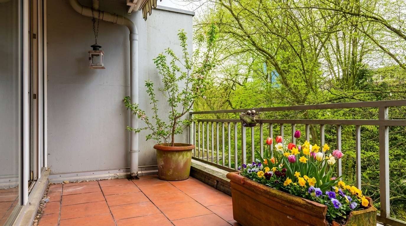 D-DORF-FLINGERN: 2-ZIMMERWOHNUNG MIT AUFZUG, BALKON UND BLICK INS GRÜNE ZU KAUFEN!, Düsseldorf – Bild 3