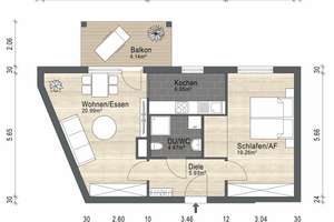 2- Zimmer Wohnung in Mannheim- Wallstadt * Betreutes Wohnen * – Schwertlilienweg 17-19, 68259 Wallstadt, Mannheim – Vorschaubild 8