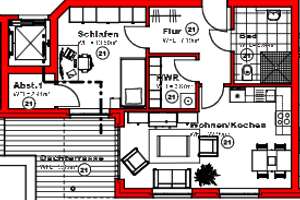 Charmante 2-Zimmer-Wohnung mit sonniger Dachterrasse und Stellplatz – Die vollständige Adresse der Immobilie erhältst du vom Anbieter., 26133 Osternburg, Oldenburg (Oldenburg) – Vorschaubild 7