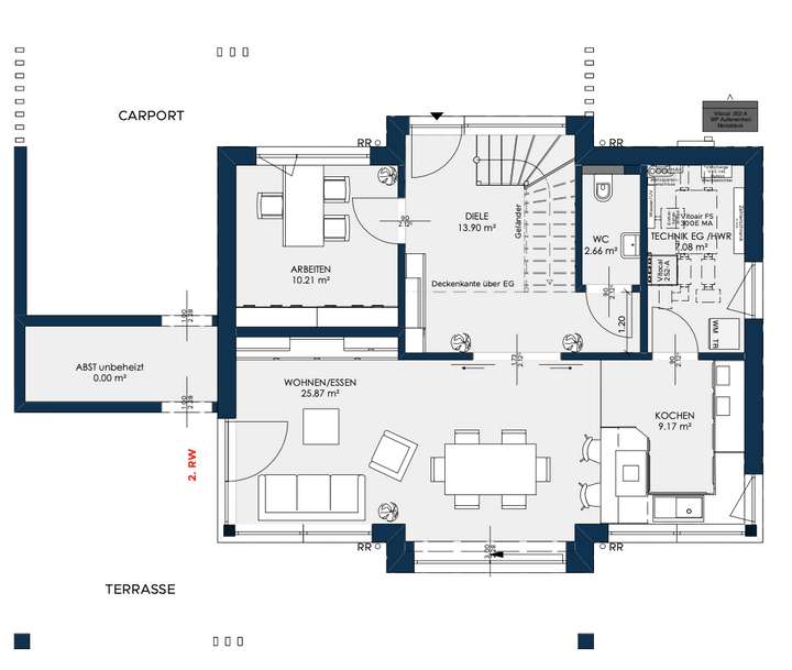 Optional Carport / Überdachung