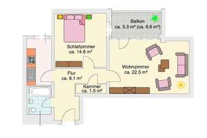 Wohnen in der City am Viewegsgarten: 2 Zimmer + Balkon + super Schnitt + Aufzug + nur 5 Min zum Hbf – Kurt-Schumacher-Straße 7, 38102 Viewegsgarten-Bebelhof, Braunschweig – Vorschaubild 18