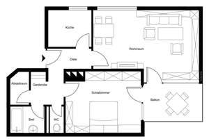 Wohnen im Erdgeschoss: 2-Zimmer-Wohnung mit Balkon & Stellplatz! – Die vollständige Adresse der Immobilie erhältst du vom Anbieter., 72766 Reutlingen-Mitte, Reutlingen – Vorschaubild 9