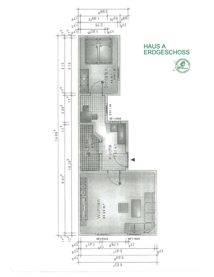 Erdgeschoss Haus A Grundriss