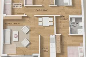 Familienfr. 4-Zi.-Whg. mit Loggia & TG-Stellplatz in München-Am Hart (privat) – Die vollständige Adresse der Immobilie erhältst du vom Anbieter., 80937 Am Hart, München – Vorschaubild 17