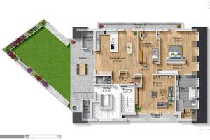 Exklusive klimatisierte Penthouse-Wohnung mit großer Dachterrasse und Blick auf das Siebengebirge – Muffendorfer Str. 18, 53177 Alt-Godesberg, Bonn – Vorschaubild 22