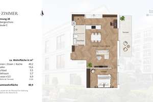 Ruhige Neubauwohnung mit großem Balkon im Kö-Karree - nur 80m von der Königsallee entfernt – Talstraße 11, 40217 Friedrichstadt, Düsseldorf – Vorschaubild 8