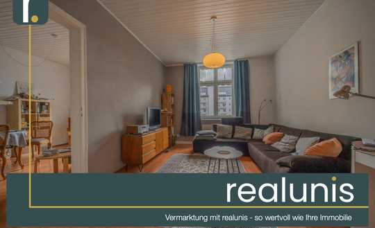 Stilvolle Beletage mit Charme – Großzügige 3-Zimmer-Wohnung mit zwei Balkonen - nur bei realunis