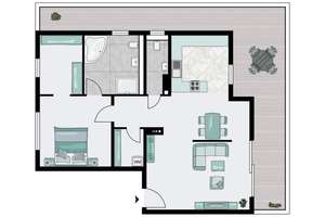 Bad Säckingen / Rippolingen: 2,5-Zimmer-Penthouse-Wohnung mit Weitblick ! – Bergstraße 4, 79713 Bad Säckingen – Vorschaubild 2
