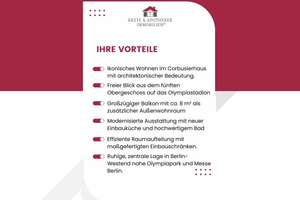 Vollrenovierte 1-Zimmerwohnung mit Einbauküche und großem Balkon mit Blick auf das Olympiastadion! – Die vollständige Adresse der Immobilie erhältst du vom Anbieter., 14055 Westend, Berlin – Vorschaubild 2