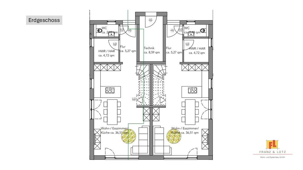 Immobilie in Allendorf (Lumda) - Wie ein eigenes Haus: Exklusive 4 Zimmer Designwohnung mit Garten im Neubaugebiet „Auf der Hege II“ - Bild 3
