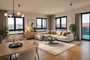 Hochwertig & hell – stilvolle 3-Zimmer-Wohnung mit Einbauküche und Balkon in Toplage – Thomas-Jefferson-Straße 38a, 68309 Käfertal, Mannheim – Vorschaubild 1