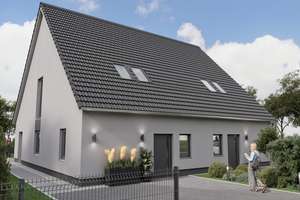 Bezahlbarer Neubau: Doppelhaushälfte, FBH, A+, PV-Anlage, Lüftung