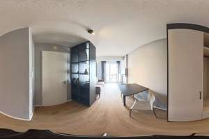 mio Compact Apartment: Vollmöbliertes 1-Zimmer-Apartment mit Designerküche, WLAN – Himmelgeister Straße 66a, 40225 Bilk, Düsseldorf – Vorschaubild 7