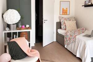 Möbliertes Neubau-Apartment mit sonniger Terrasse für Studenten/Azubis - direkt an der Uni Augsburg! – Haunstetter Straße 232, 86179 Haunstetten-Nord, Augsburg – Vorschaubild 3