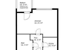 Exquisite sanierte 1-Zimmer-Wohnung – ideales Investment für Singles und Anleger. – Die vollständige Adresse der Immobilie erhältst du vom Anbieter., 28277 Kattenturm, Bremen – Vorschaubild 3