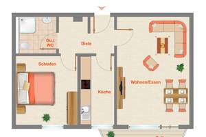 xxx Freie und  Seniorengerechte 2 Zi.  ETW mit Balkon, in der Remscheider-Innenstadt xxx – Die vollständige Adresse der Immobilie erhältst du vom Anbieter., 42853 Altstadt, Remscheid – Vorschaubild 15